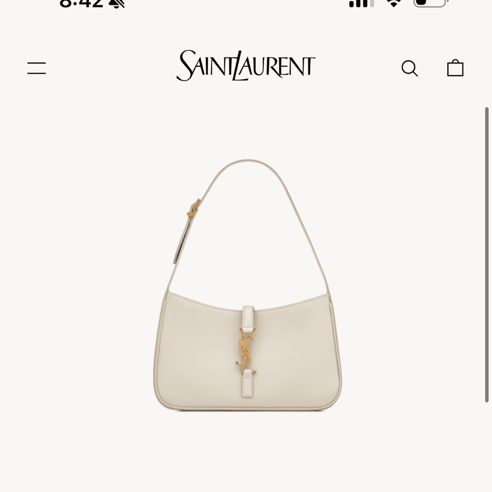 LE 5 À 7 IN SMOOTH LEATHER BLANC VINTAGE